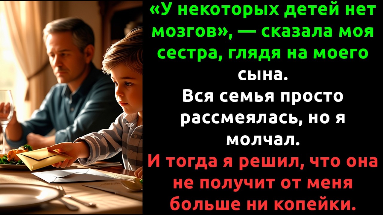 Вся семья СМЕЯЛАСЬ над моим ребёнком... но они НЕ ЗНАЛИ, какой ответ я приготовил.