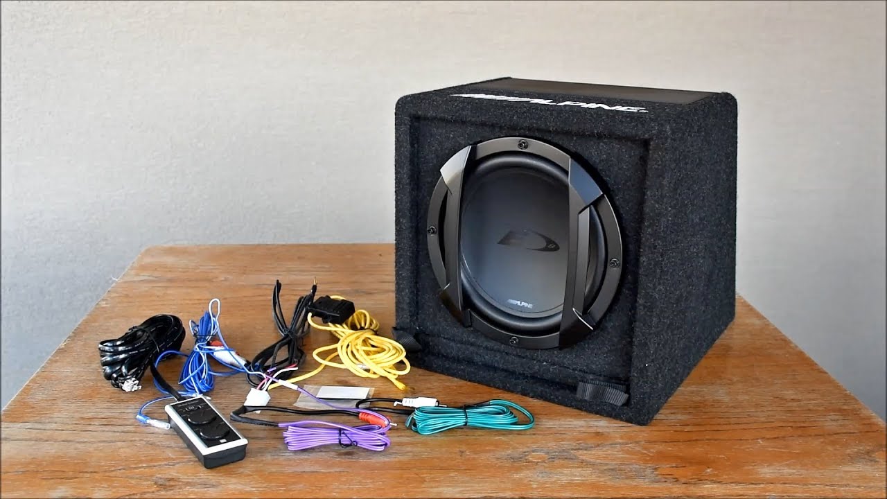 Alpine SWE-815  Active car subwoofer (unboxing)