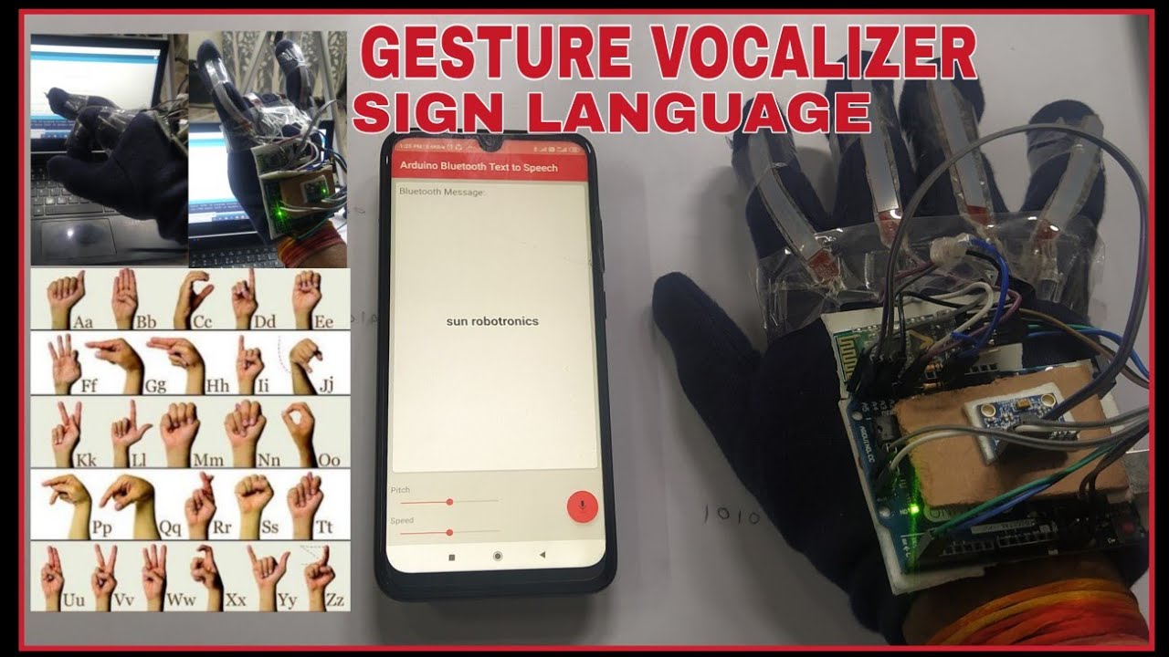 Gesture vocalizer | Sign language to speech conversation for deaf and dumb | using arduino Uno