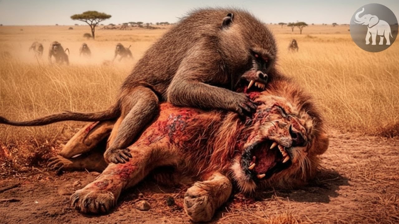 Salvaje Kenia | La Batalla por la Supervivencia entre Babuinos y Leones #animalessalvajes