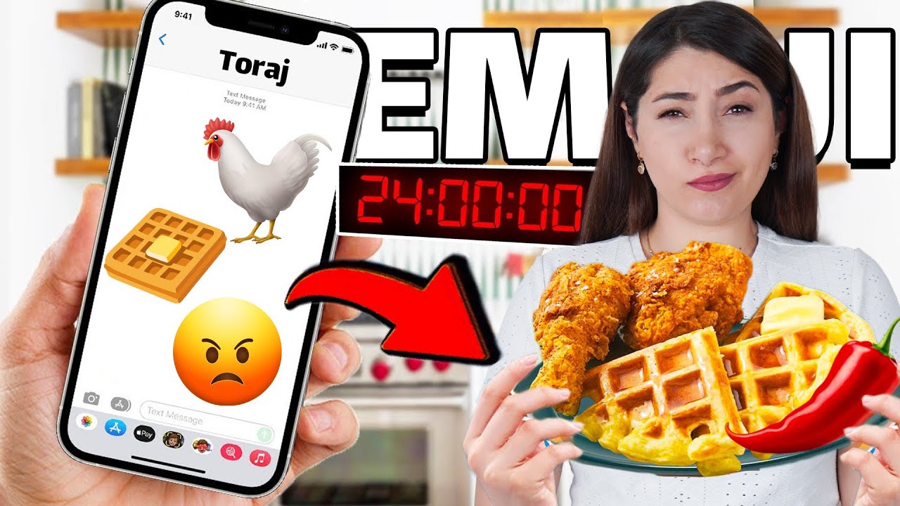 چالش سفارش غذا با ایموجی 🥦🥒🍆 کدوم ایموجی رو میخوریم