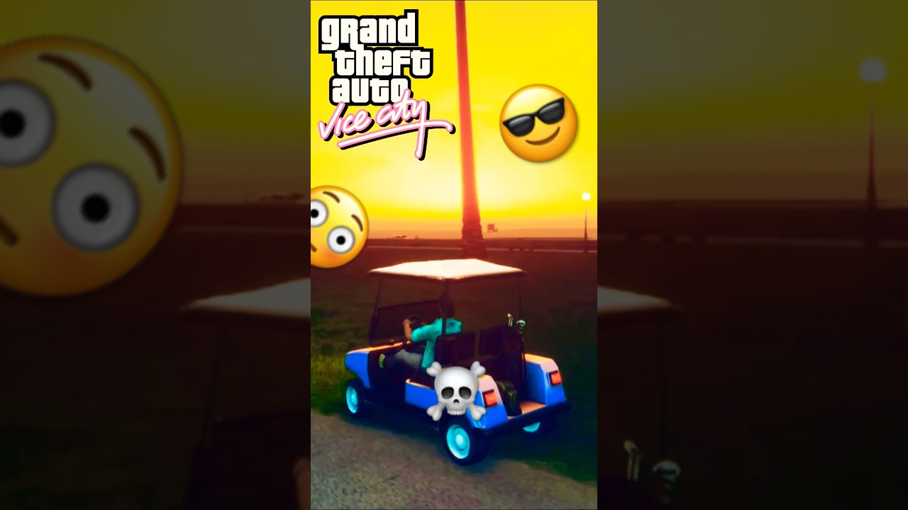 This GTA Vice City Cheat Spawns a GOLF CADDY?! 😱 pt 17 #shorts #gaming #gta #gtavicecity