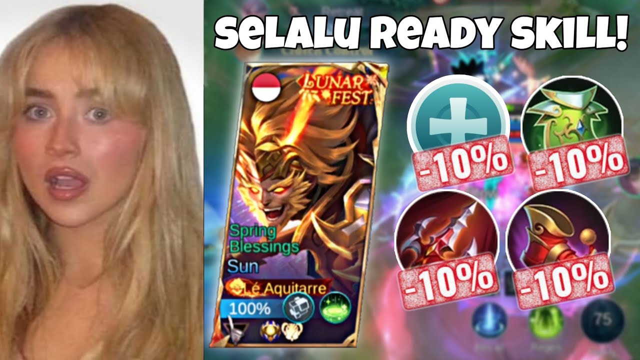 SABRINA CARPENTER TIDAK TAHU KALAU SUN BUILD COOLDOWN REDUCTION 45% INI ULTINYA GA ABIS ABIS! | MLBB
