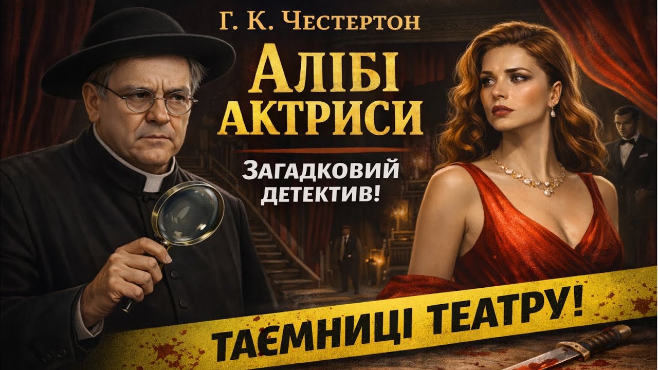Г.К.ЧЕСТЕРТОН - АЛІБІ АКТРИСИ | Розслідує отець Браун | Читає Ярослав Макєєв #аудіокнигиукраїнською