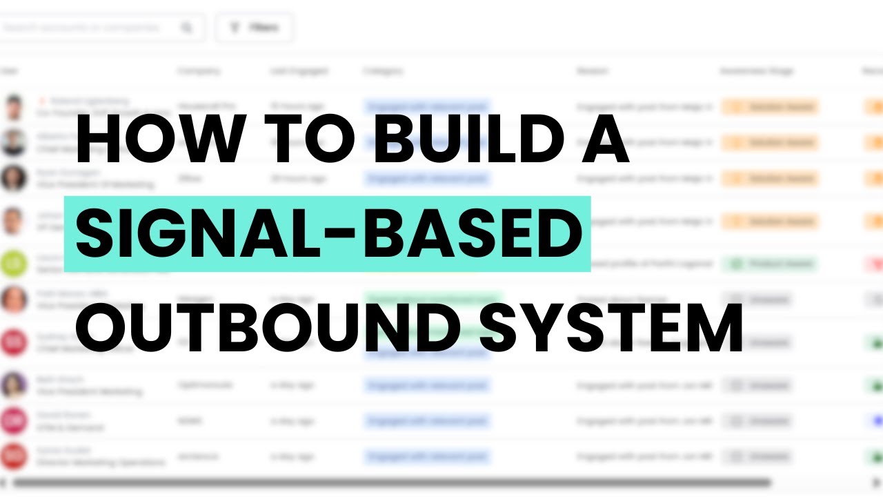How to Build a Signal-Based Outbound System 2025