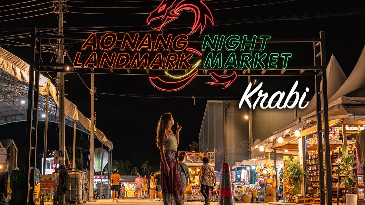 Co można zobaczyć w AO NANG? Nocny Market i przeprawa Szlakiem Małp (Krabi) #18 | TAJLANDIA  4K