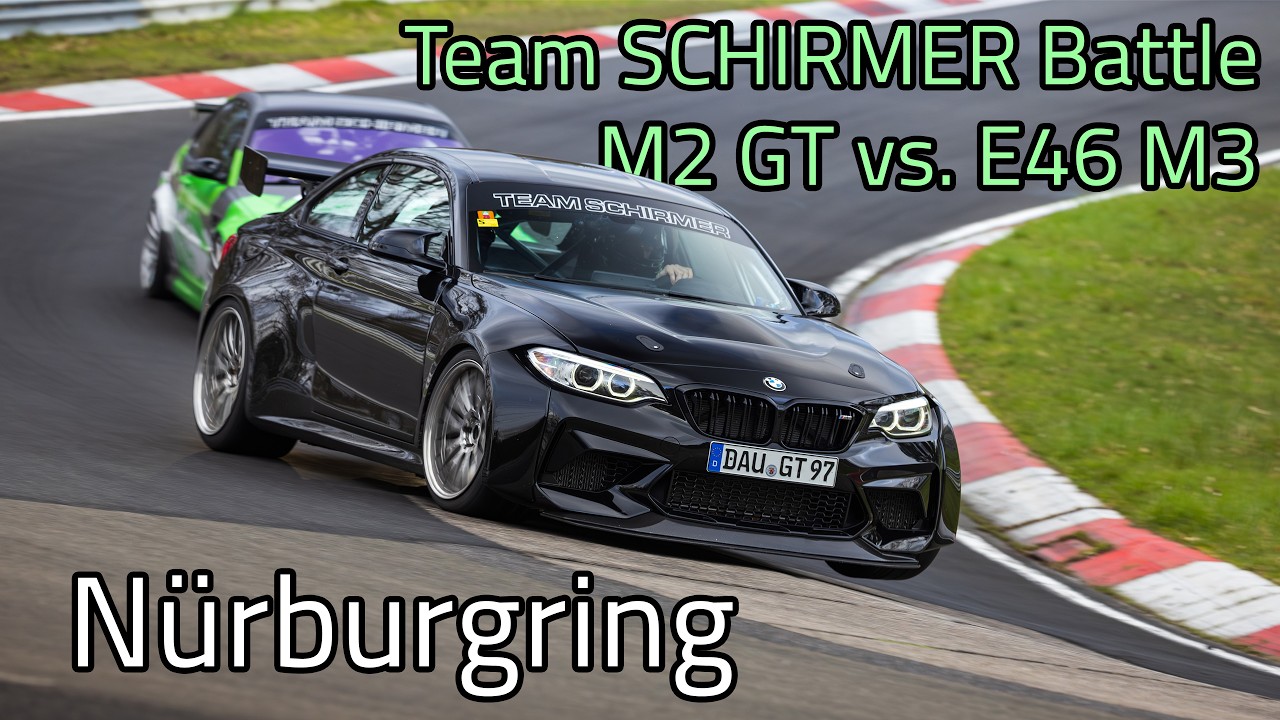 Team Schirmer E46 M3 + Team Schirmer F87 M2 GT + N&uuml;rburgring traffic 🤯