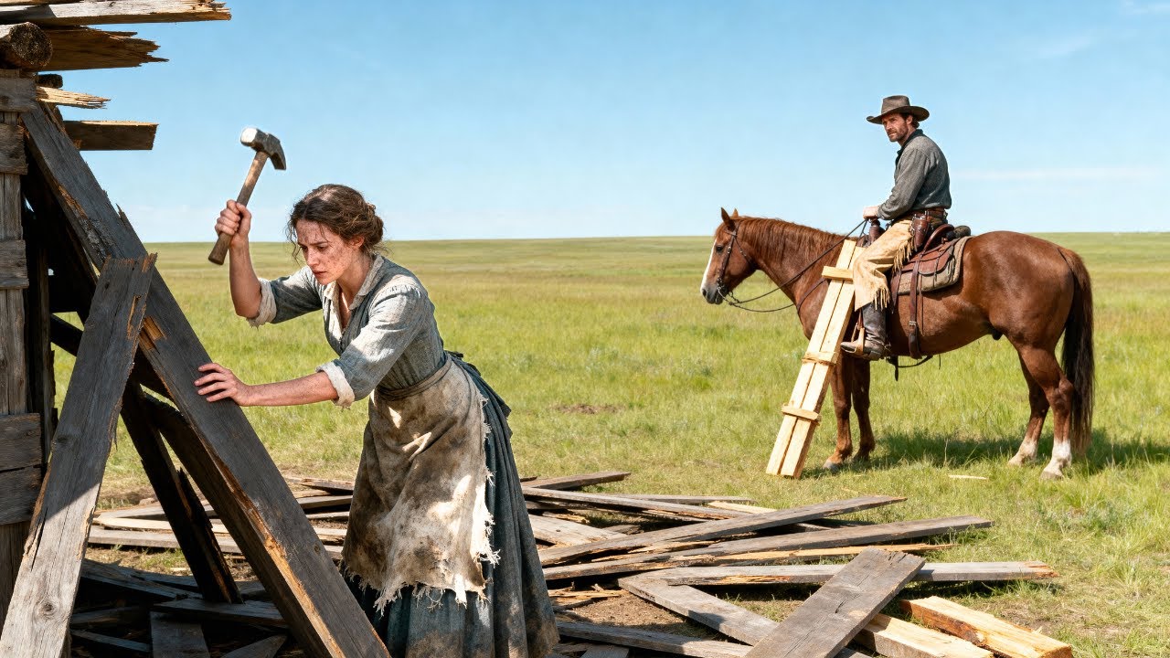 An Abandoned Mail-Order Bride Built a Shelter With Broken Boards — A Cowboy Watched, Then Rode Over