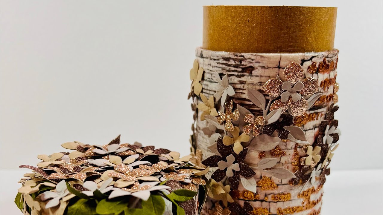 How to create a cylinder shaped box from empty ribbon spools -tutorial -