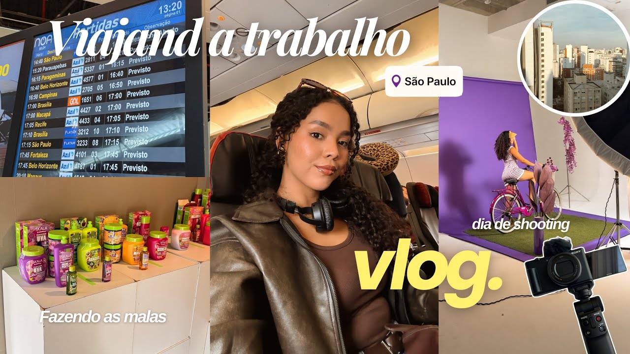 Viajando pela primeira vez pra São Paulo a trabalho ✈️ 💕| dia de shooting com Skala + bastidores! 