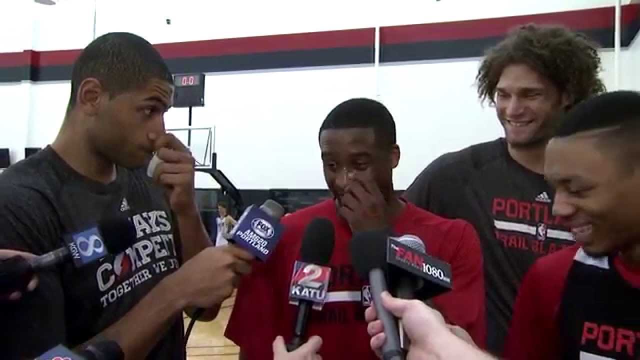Batum, Lillard, Lopez And Matthews Joke Around Post-Practice