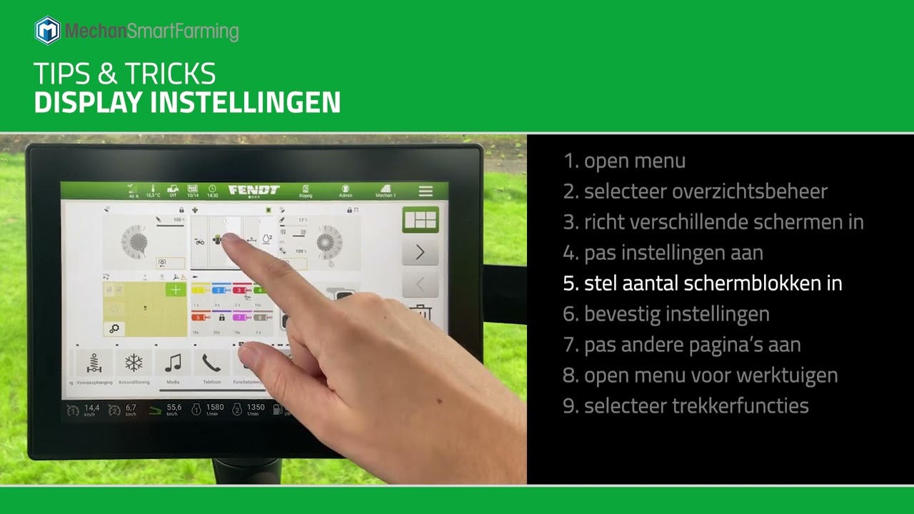 Fendt ONE: terminal instellingen