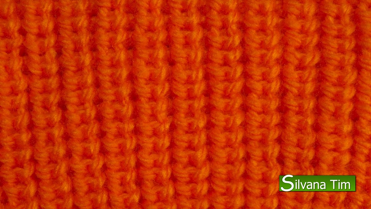 Muy bonita y facil la puntada. PUNTO MEDIO INGLES Tejido en dos agujas / silvana tim knitting # 25
