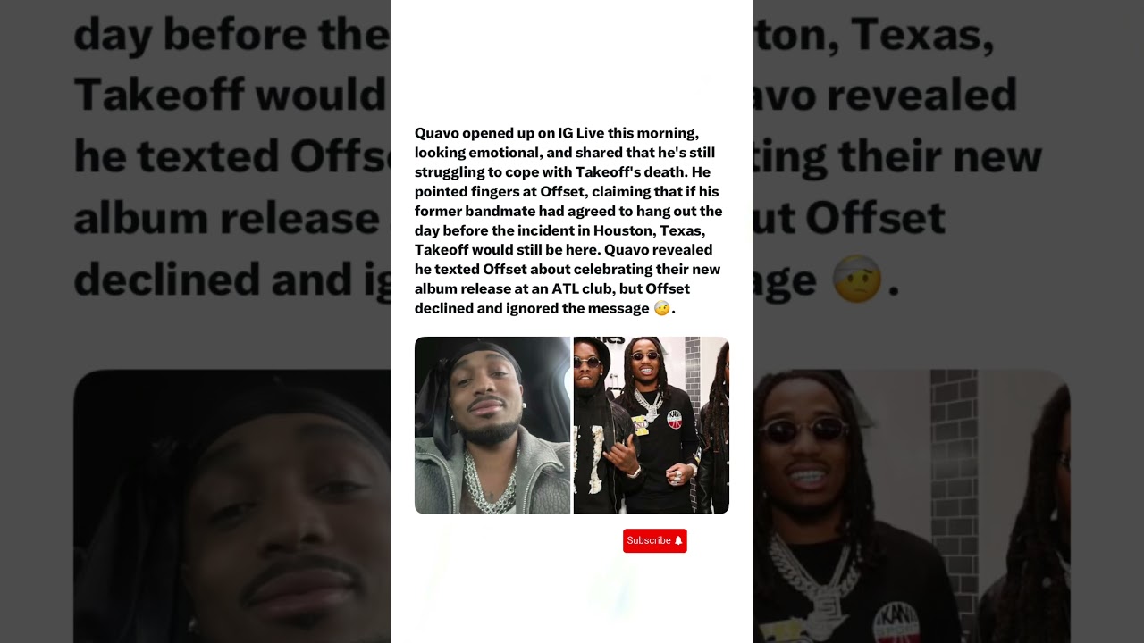 #quavo says he still blames offset for takeoff death on his IG live