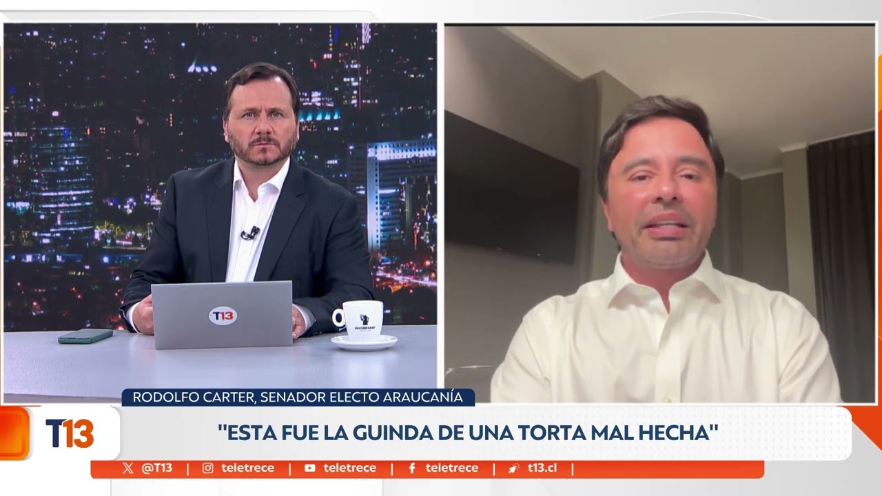 Entrevista al senador electo, Rodolfo Carter - T13 Noche