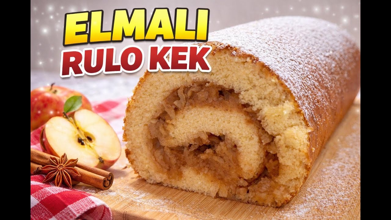 Asla Kırılmaz👍, Sünger Gibi Kekiyle 👍, Herkesin Tarifini İstediği ELMALI RULO KEK! 🍎💯