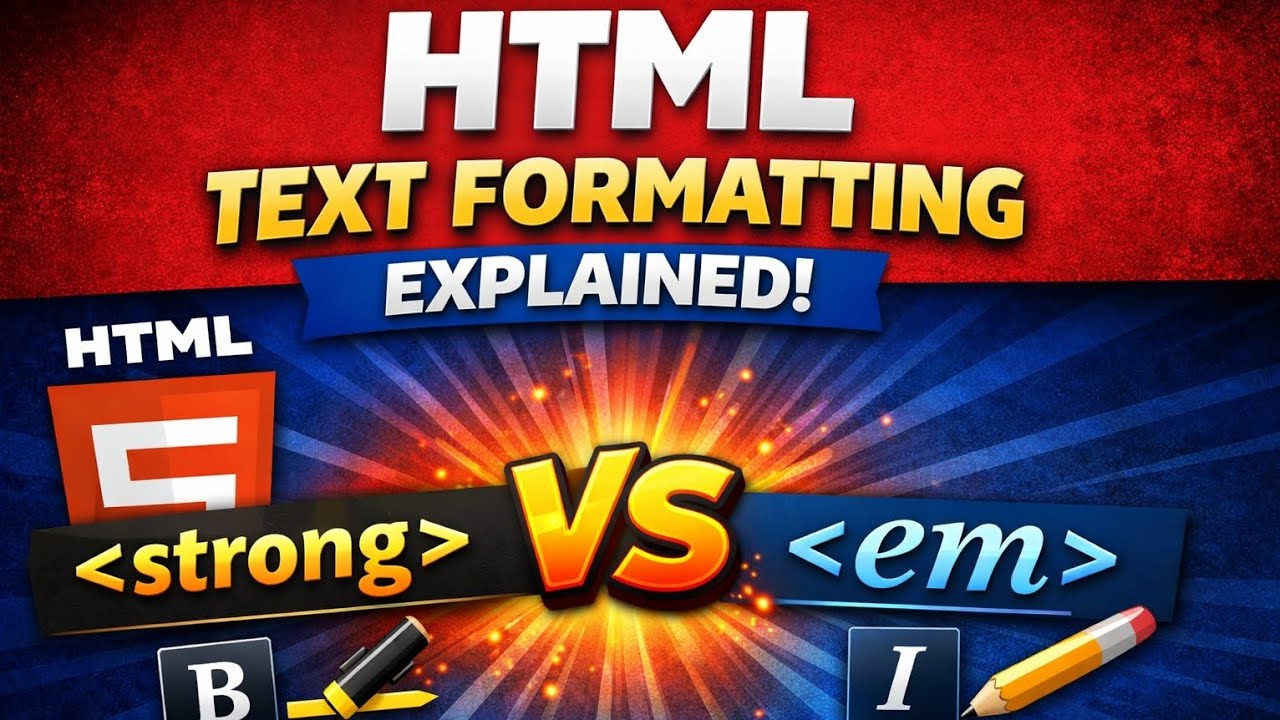 HTML Text Formatting Tutorial | Strong and Emphasize Elements