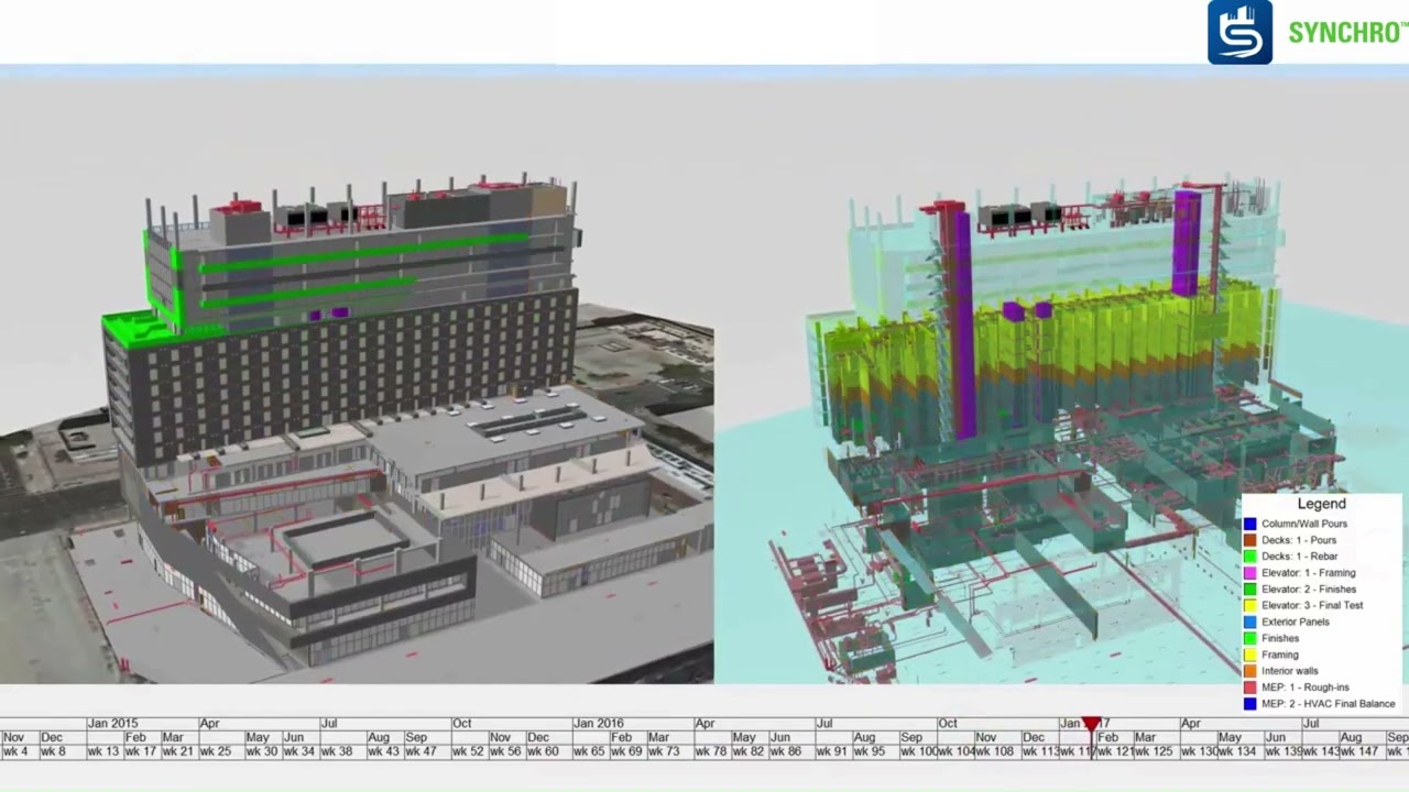 4D/5D BIM Animations (SYNCHRO 4D and BEXEL Manager)