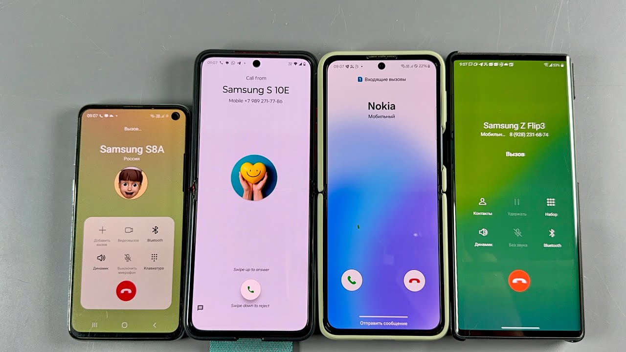 Incoming Call Samsung Galaxy S10e + Motorolla Razr 40 Ultra + Samsung Galaxy Z Flip 3 + Lg Wing 