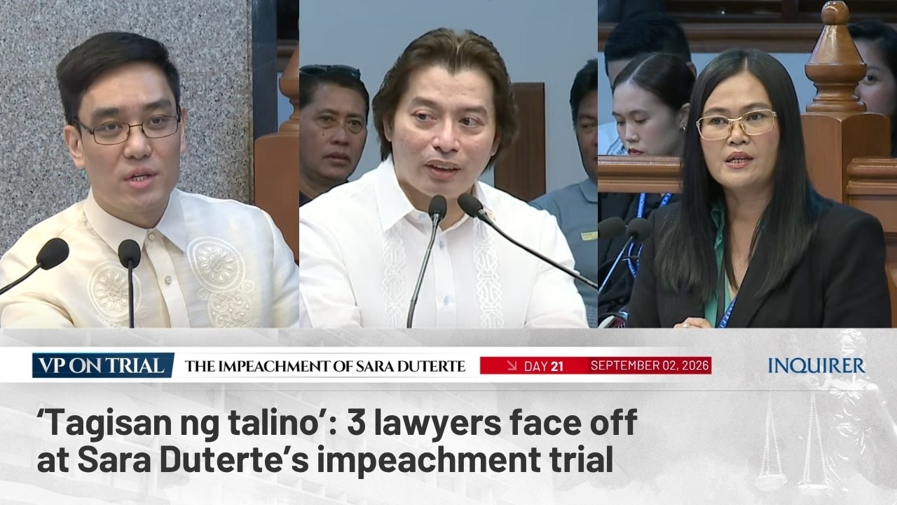 &lsquo;Tagisan ng talino&rsquo;: 3 lawyers face off at Sara Duterte&rsquo;s impeachment trial