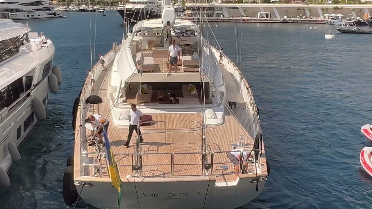 Perini Navi SPIRIT OF THE C'S' 64m luxury sailing yacht leaving Monaco * @emman25MC