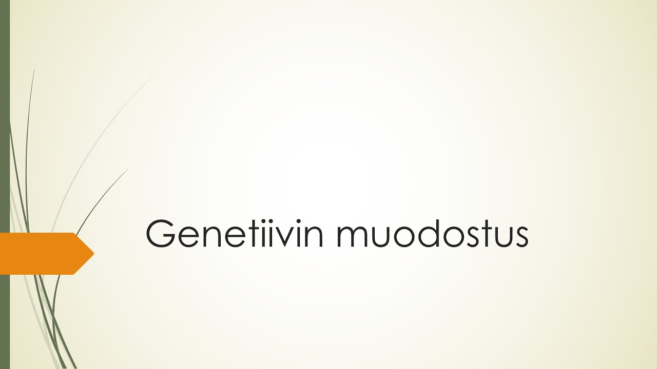 Genetiivin muodostus