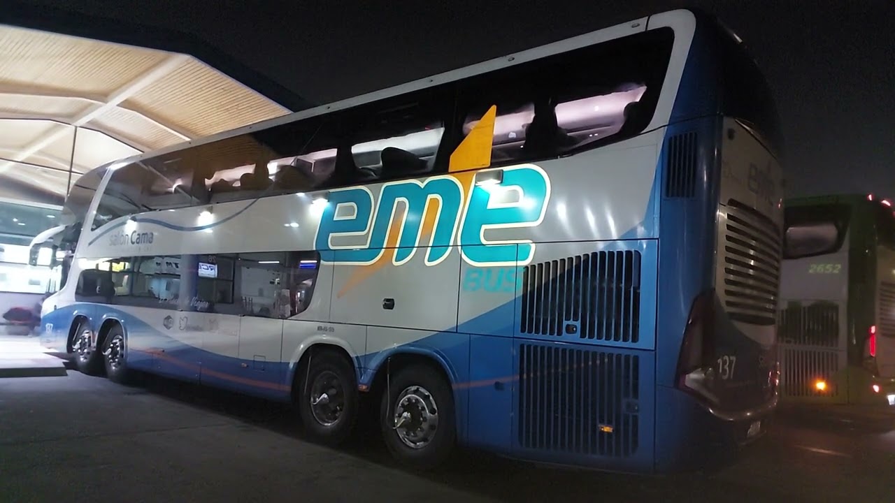 buses saliendo del Terminal Collao de Concepci&oacute;n(Chile) eme bus.