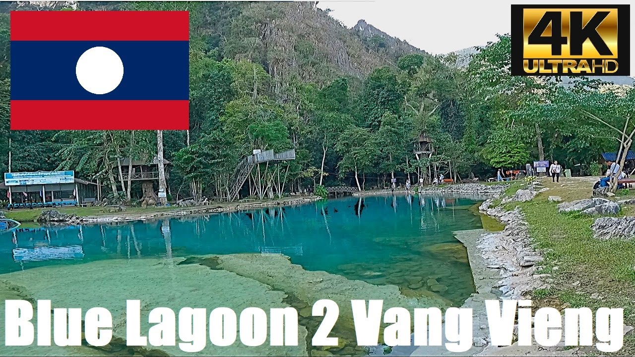 🇱🇦 Blue Lagoon 2 Vang Vieng Walk Tour - Immersion in Laos HD 4K 🚶 ບຣູລາກູນ ວັງວຽງ