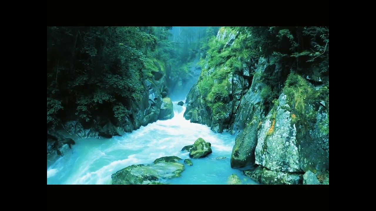 Waterfall with relaxing sounds