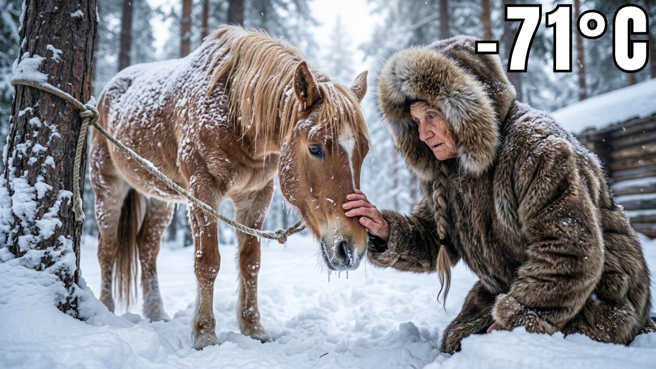 A 90 Year Old Woman Found an Abandoned Horse Tied to a Tree and Left to Freeze in -71°C Alaska