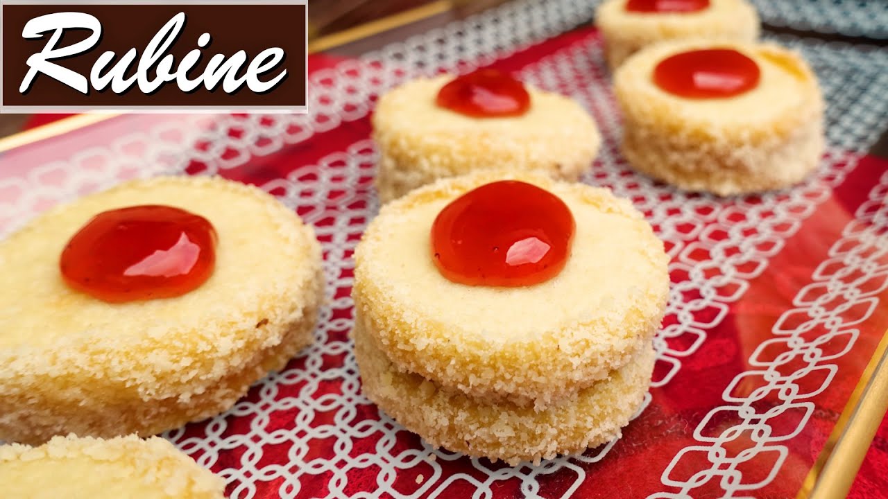 Rubine | zarte Mürbteigkekse mit Nussfüllung & Marmelade | edles Weihnachtsgebäck ✨