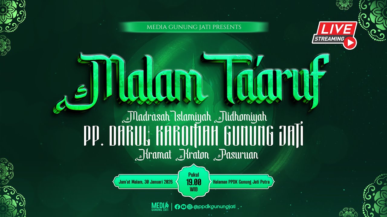Malam Ta'aruf | Jumat Malam Sabtu 30 Januari 2026 | Media PPDK Gunung Jati