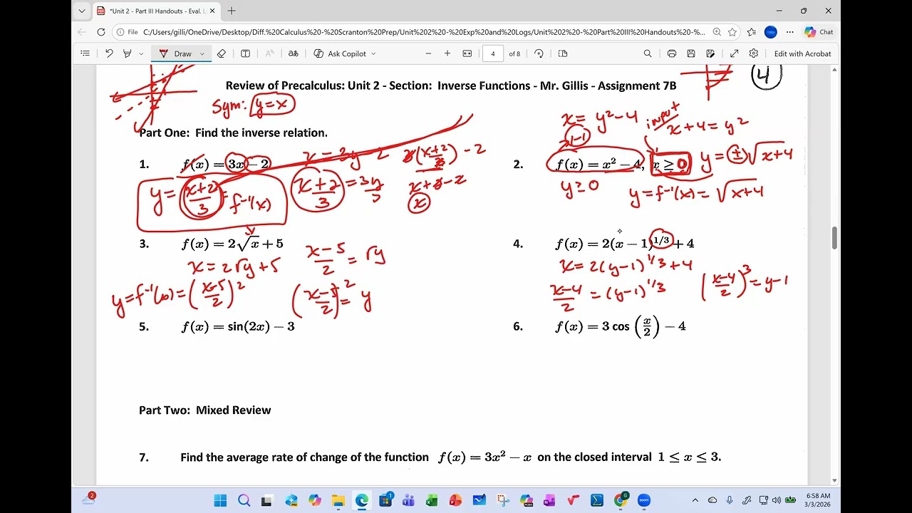 Unit 2   Hwk 7B Solutions