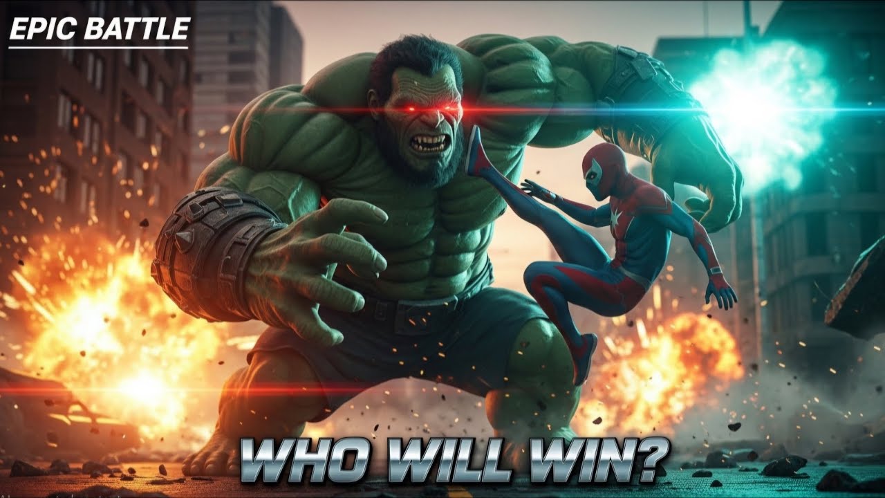 Epic Superhero Battle: Hulk vs Spiderman | Part 1| Cinematic Fight