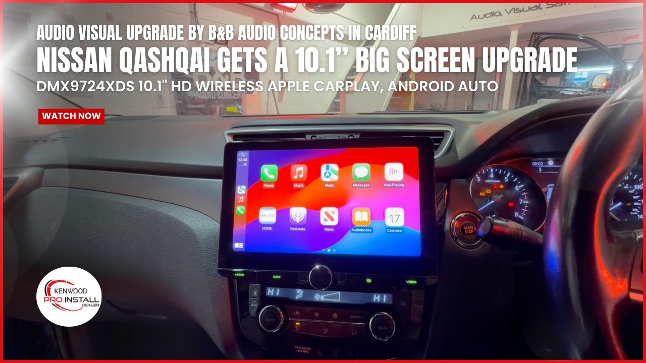 From Standard to 10.1” Floating Power Nissan Qashqai Goes Wireless CarPlay KENWOOD #nissan #carplay
