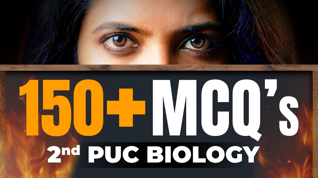 🔥 2nd PUC Biology Most Expected Top 150 MCQs | Final Revision for Boards 2026 💯🧬