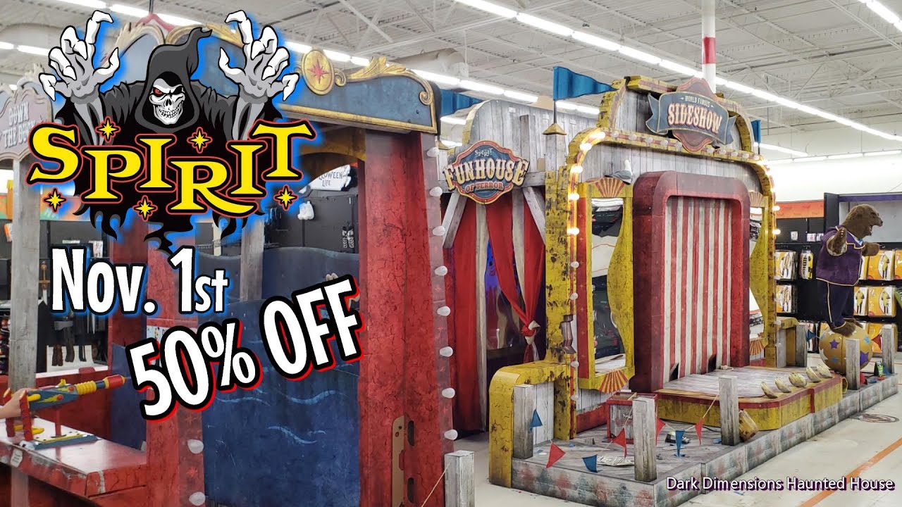 Spirit Halloween Day After Halloween Clearance 2024 Walkthrough Tour Spooky Decor & Animatronics 4K