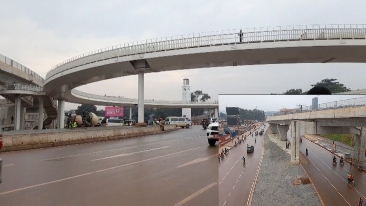 Kampala fly over project is now finally open and trees planted along the road.