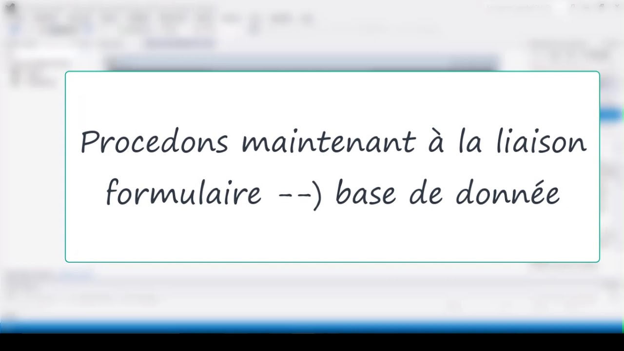 Comment connecter une base de donnée Ms Access a Visual Basic. Net