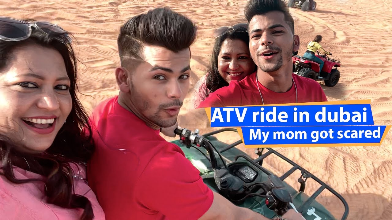 ATV ride in dubai My mom got scared 😅