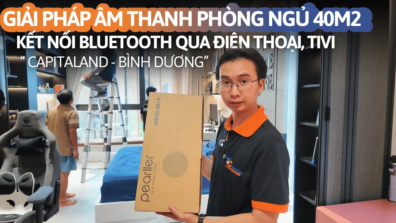 Loa âm trần Bluetooth giải pháp âm thanh cho phòng ngủ 40m2 | Loa âm trần Pearller HSR182-6BT