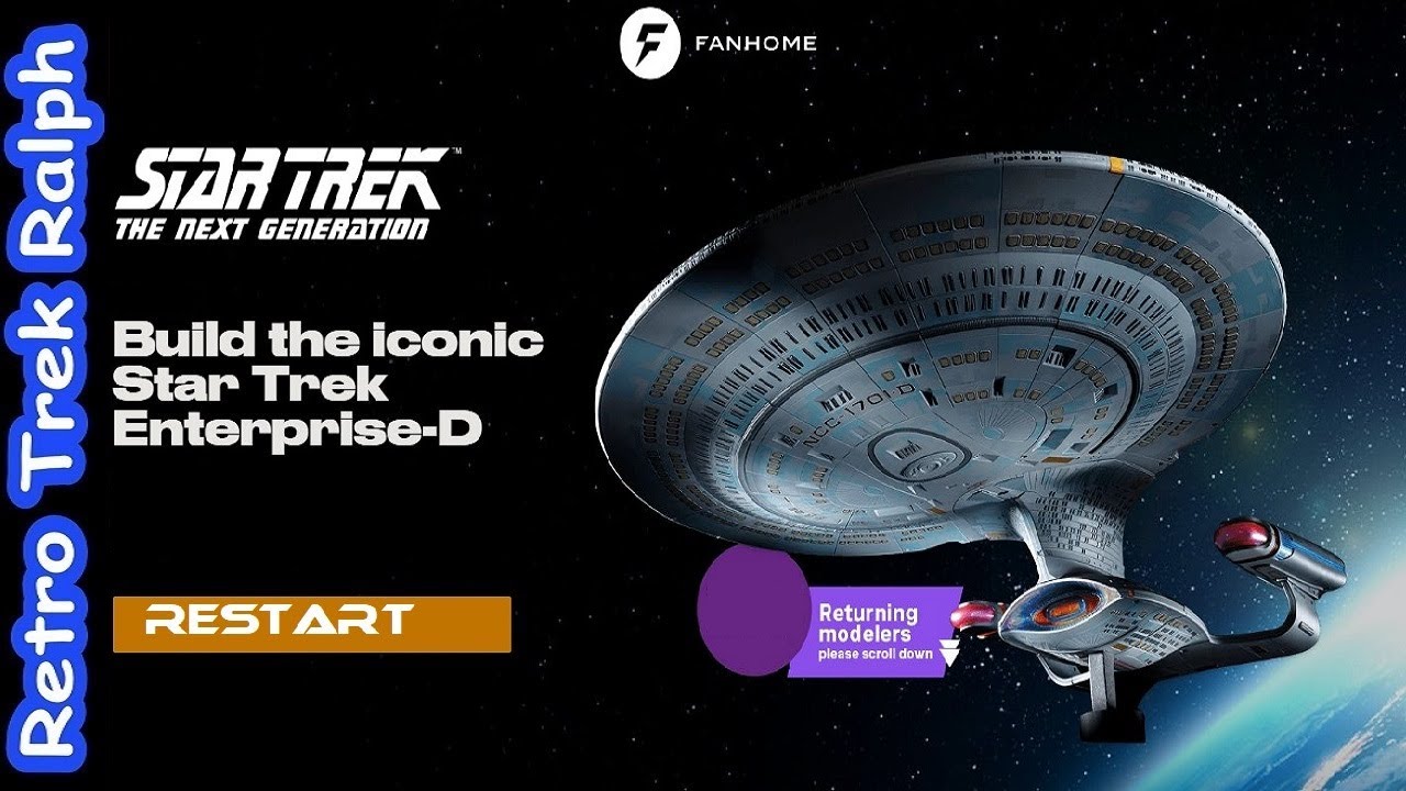 Star Trek: Build The Enterprise D. Restart the Assembly. By Fanhome/Eaglemoss/Hero Collector.