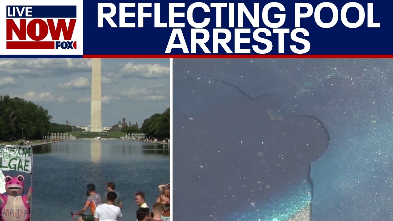 Trump announces arrests for alleged reflecting pool vandalism