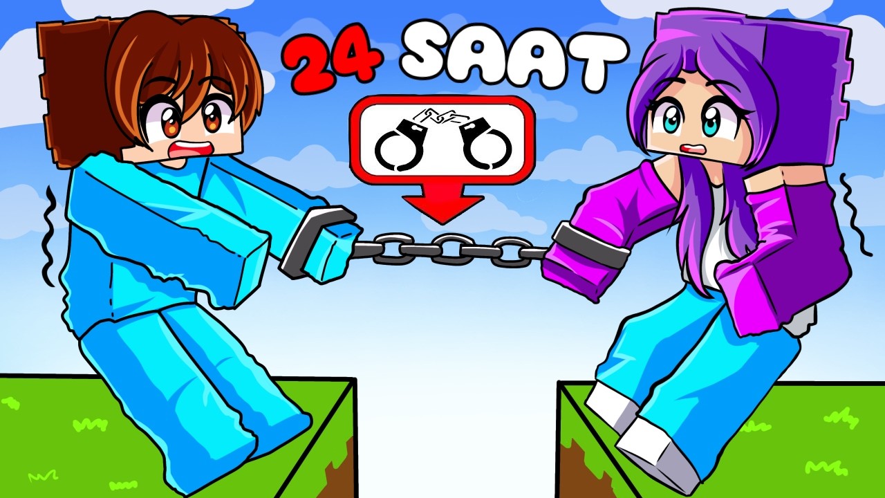 Lia ve Moni 24 SAAT BOYUNCA ZİNCİRLENDİ! - Minecraft