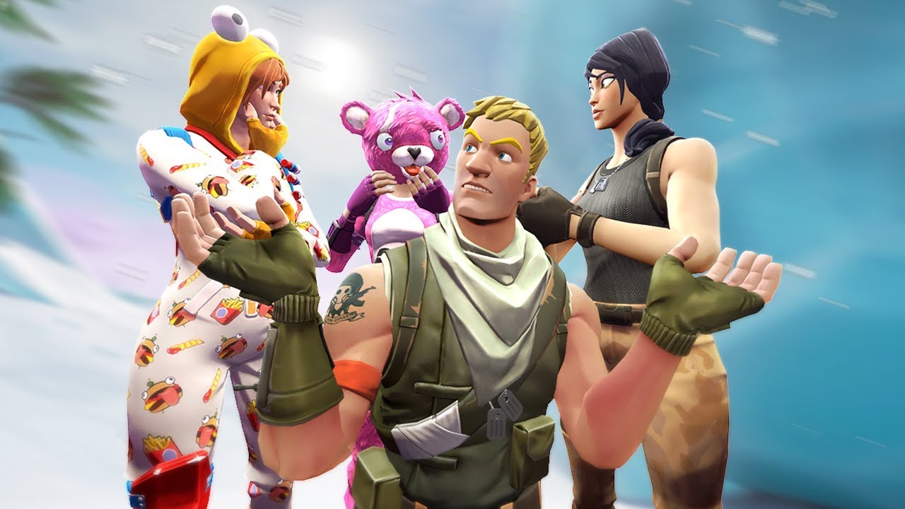 Juego Squad Random con Gringos y les gano la partida en Fortnite..