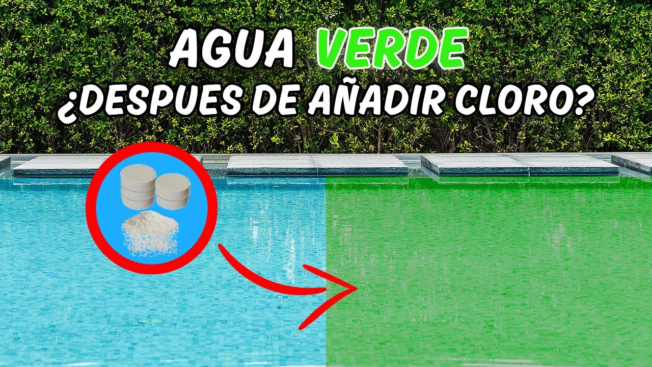 Solución Agua Verde después de añadir cloro (aplica también para agua café, marrón o amarilla)