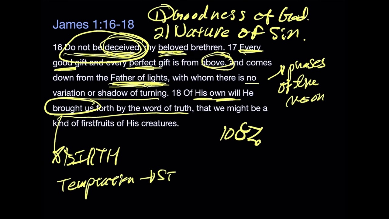 James 1:16-18: God is Making All Things New