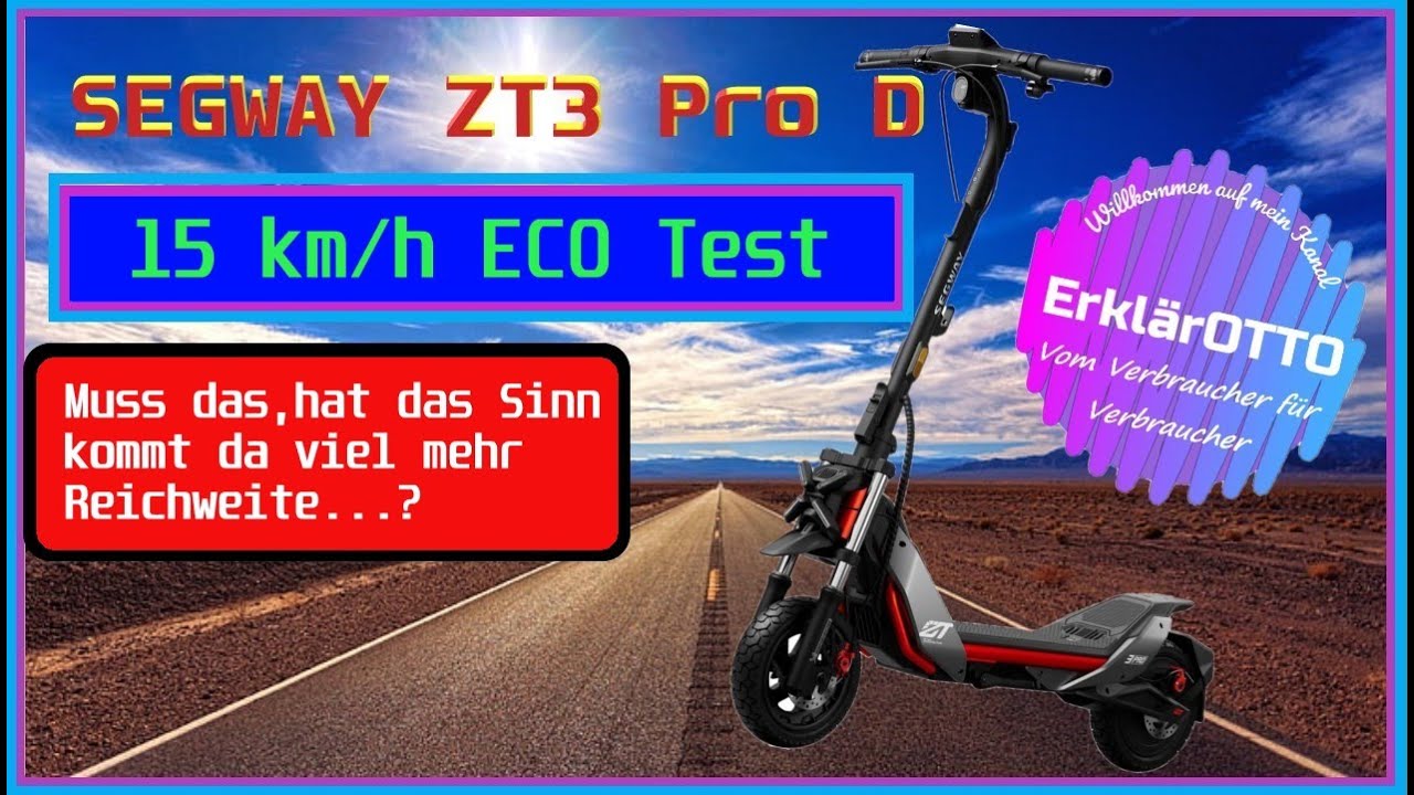Segway ZT3 Pro D Reichweitentest mit 🔋15km/h ECO wieviel + KM mit 115kg Männlichkeit🪫