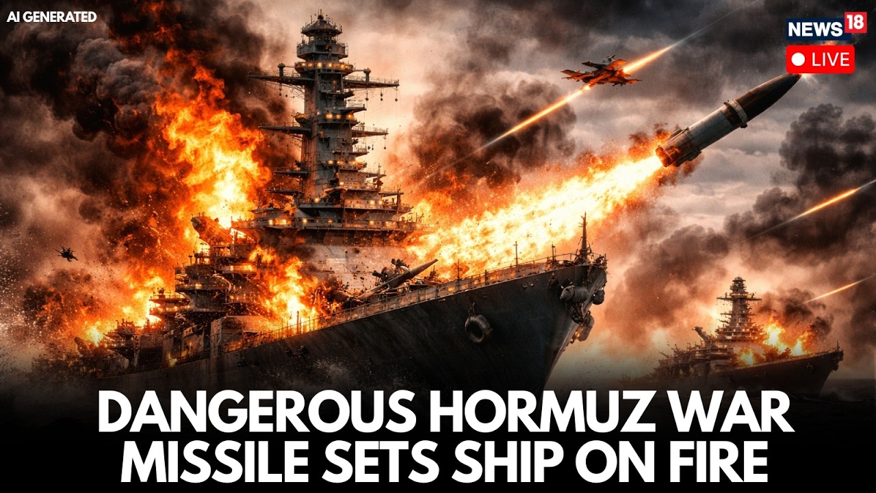Iran-Israel War Live | Missile Sets Ship On Fire In Hormuz As Strait Crisis Escalates Amid Iran War