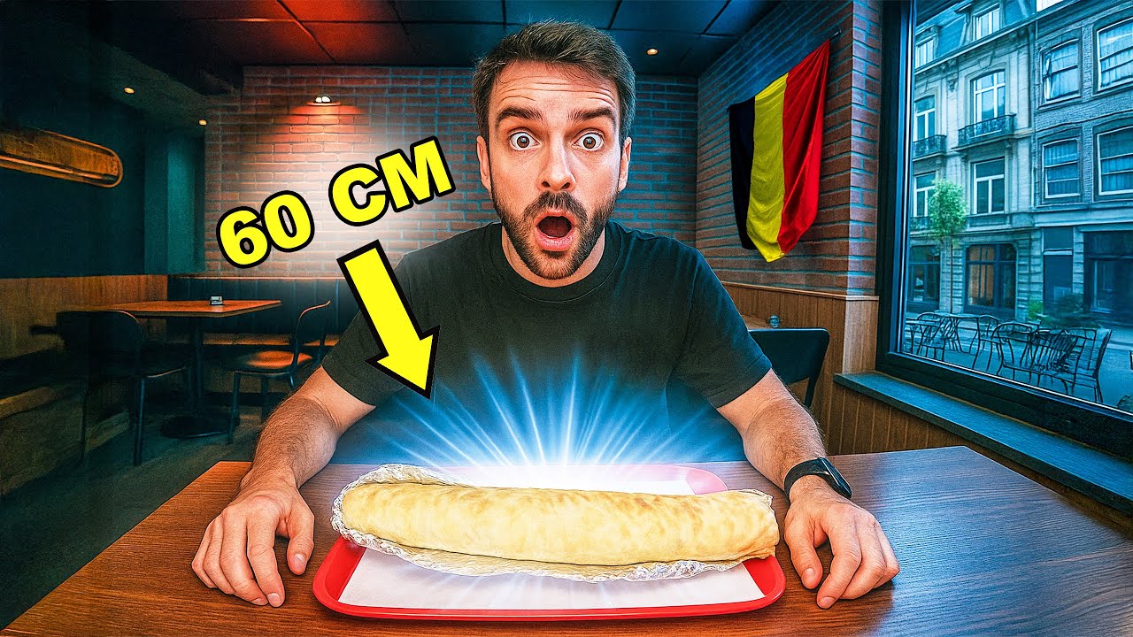 Je mange le plus GRAND durum de Bruxelles ! (60 cm) 🇧🇪